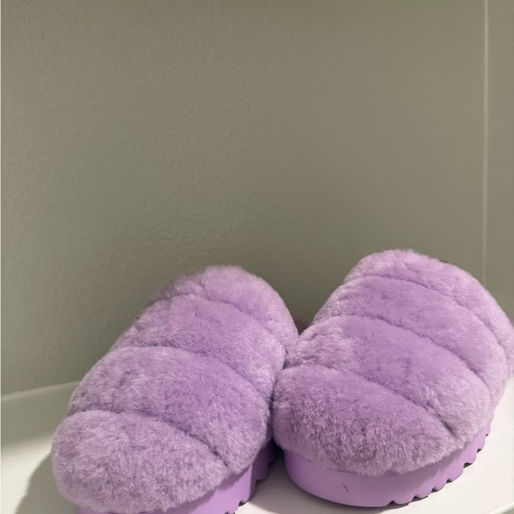 UGG Fluffy Purple Slippers